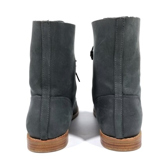 Olukai 'O Laila Leather Low Lace Up Fold Down Ankle Boots Boho Grunge 90s Y2k 7 - Picture 5 of 11